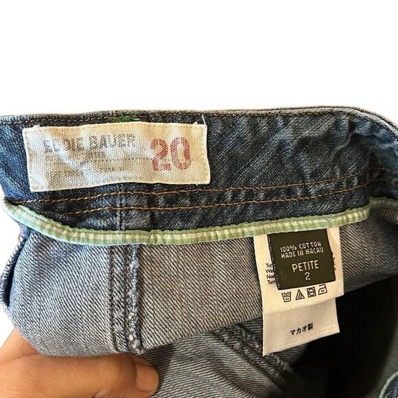 Eddie Bauer Zippered Pocket Pencil Denim Mini Skirt Medium Wash Size 2P - Picture 5 of 8